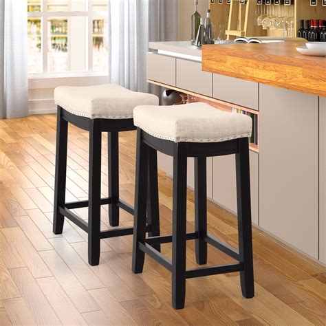 fabric backless counter stool with metal legs|backless kitchen stools counter height.